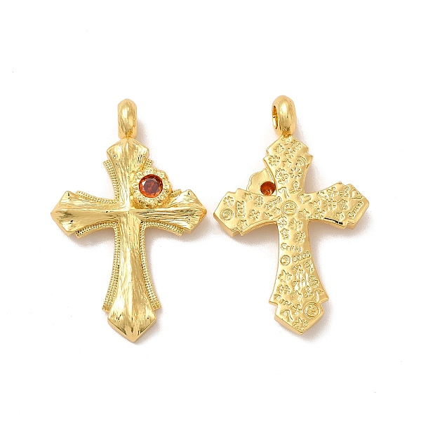 

PandaHall Rack Plating Eco-Friendly Brass Micro Pave Cubic Zirconia Pendants, Long-Lasting Plated, Lead Free & Cadmium Free, Religion Cross...
