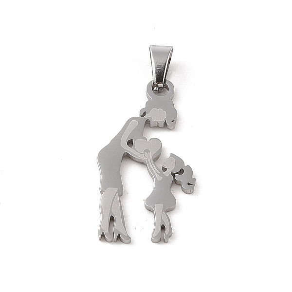 

PandaHall Mother's Day 304 Stainless Steel Pendants, Laser Cut, Mother and Daughters Charm, Stainless Steel Color, 31.5x16x1mm, Hole: 6x4mm...