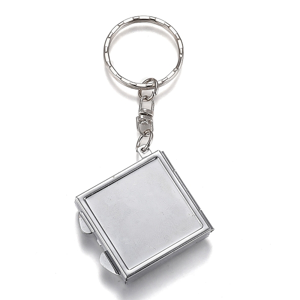 

PandaHall Iron Folding Mirror Keychain, Travel Portable Compact Pocket Mirror, Blank Base for UV Resin Craft, Square, Platinum, 8cm Iron...
