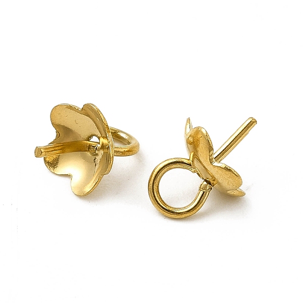 

PandaHall 304 Stainless Steel Cup Pearl Peg Bails Pin Pendants, for Half Drilled Beads, Flower, Golden, 8x5.5mm, Hole: 2mm, Pin: 0.6mm 304...