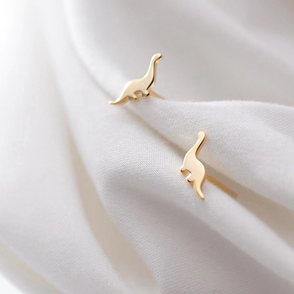 

PandaHall Alloy Earrings for Women, with 925 Sterling Silver Pin, Dinosaur, 10mm Alloy Dinosaur