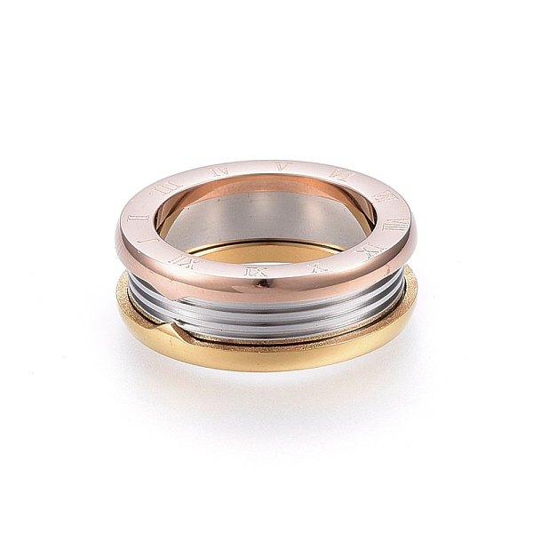 

PandaHall 304 Stainless Steel Rings, Mixed Color, Size 6~10, 16~20mm 304 Stainless Steel Multicolor