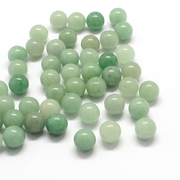 

PandaHall Round Natural Green Aventurine Beads, Gemstone Sphere, No Hole/Undrilled, 10~11mm Green Aventurine Round