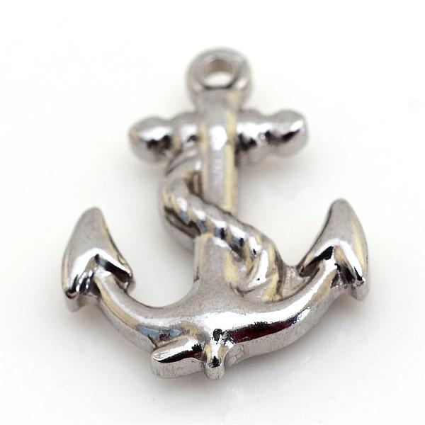 

PandaHall 201 Stainless Steel Pendants, Anchor, Stainless Steel Color, 18.5x14.5x3mm, Hole: 1.5mm 201 Stainless Steel Anchor & Helm