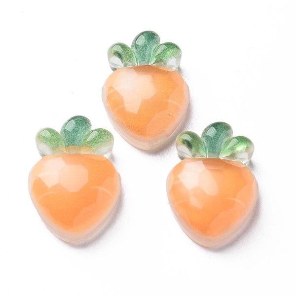 

PandaHall Transparent Epoxy Resin Cabochons, Faceted, Carrot, Sandy Brown, 23x16.5x7mm Epoxy Resin Vegetables