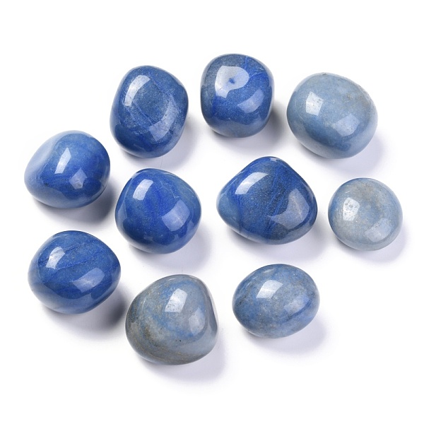 

PandaHall Natural Blue Aventurine Beads, No Hole, Nuggets, Tumbled Stone, Healing Stones for 7 Chakras Balancing, Crystal Therapy...