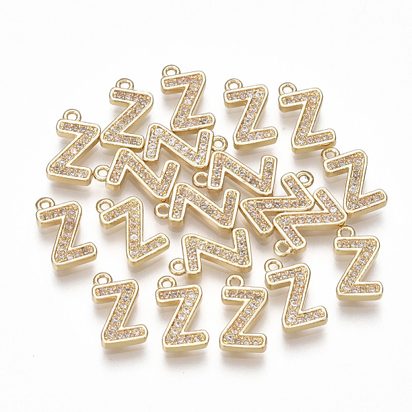 

PandaHall Brass Cubic Zirconia Charms, Letter, Clear, Real 18K Gold Plated, Letter.Z, 11x6x1.5mm, Hole: 1mm Brass+Cubic Zirconia Letter Z...