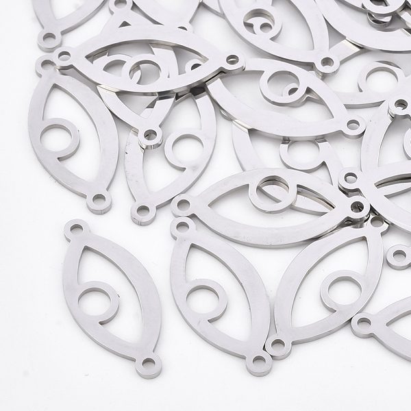 

PandaHall 201 Stainless Steel Links connectors, Laser Cut Links, Eye, Stainless Steel Color, 11x25x1mm, Hole: 1.5mm 201 Stainless Steel Eye