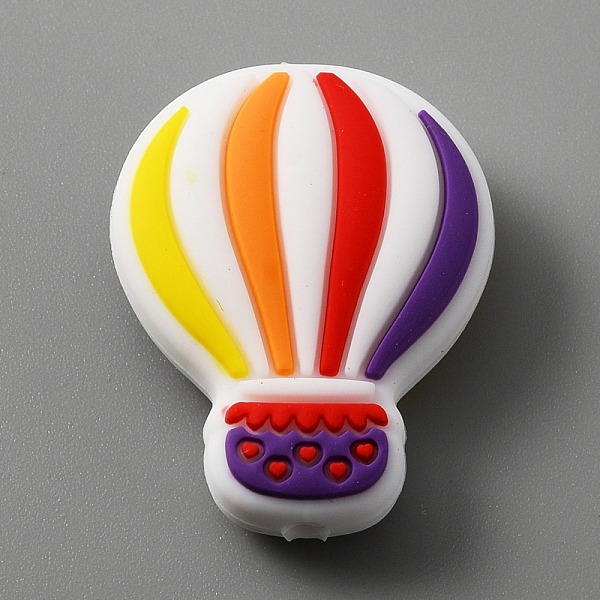 

PandaHall Silicone Beads, Hot Air Balloon, Colorful, 28x22x9.5mm, Hole: 2mm Silicone Balloon