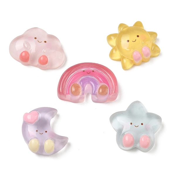 Sky Theme Transparent Resin Cabochons