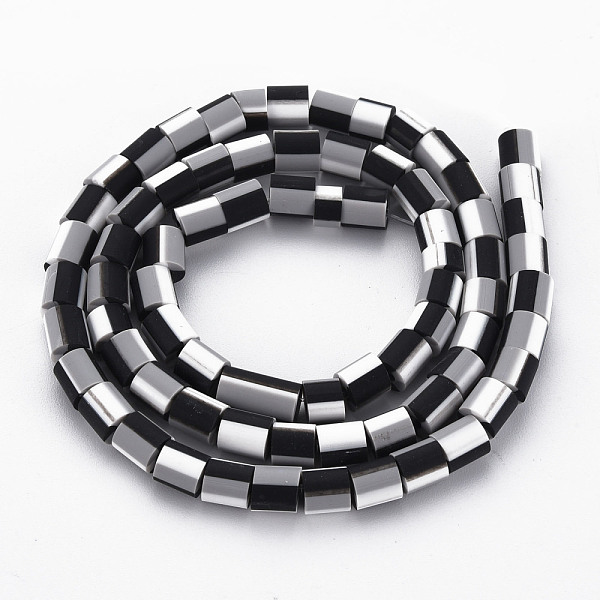 

PandaHall Handmade Polymer Clay Bead Strands, 3 Tone, Column, Black, 5x2.5~6.5mm, Hole: 1.6~1.8mm, about 62~68pcs/strand, 15.28 inch~15.55...