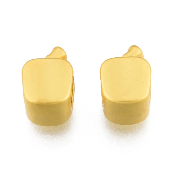 

PandaHall Alloy European Beads, Large Hole Beads, Matte Style, Apple, Matte Gold Color, 11x7x7mm, Hole: 4.5mm Alloy Fruit