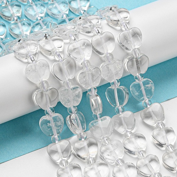 

PandaHall Natural Quartz Crystal Beads Strands, Apple, 9x10.5x5mm, Hole: 1mm, about 35pcs/strand, 15.47''~15.67'' (39.3~39.8cm) Quartz...