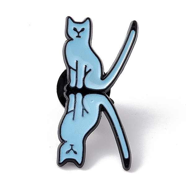 PandaHall Cat Initial Letter Enamel Pin, Electrophoresis Black Alloy Cartoon Brooch for Backpack Clothes, Letter. K, 30x14.5x2mm, Pin: 1.2mm...