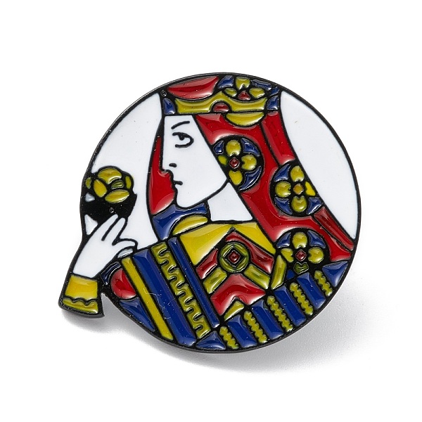 

PandaHall Playing Card Enamel Pin, Poker Alloy Brooch for Backpack Clothes, Platinum, Colorful, 25x27.5x9mm Alloy+Enamel