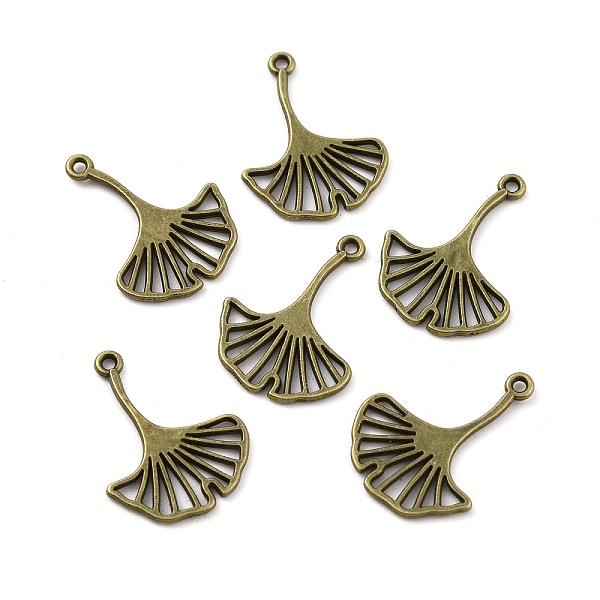 

PandaHall Zinc Alloy Pendants, Gingko Leaf, Antique Bronze, 19x14x1mm, Hole: 1mm Alloy Leaf