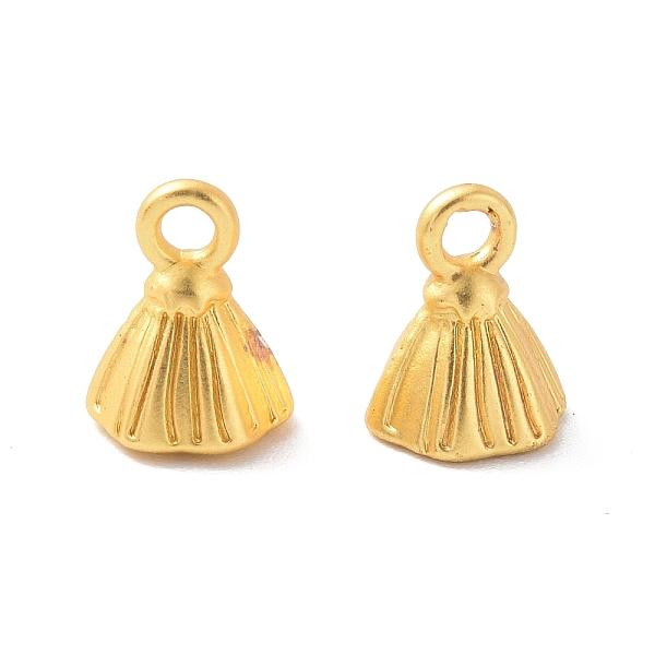 

PandaHall Rack Plating Alloy Charms, Cadmium Free & Lead Free & Nickle Free, Seedpod of the Lotus Charm, Matte Gold Color, 8.5x7mm, Hole...