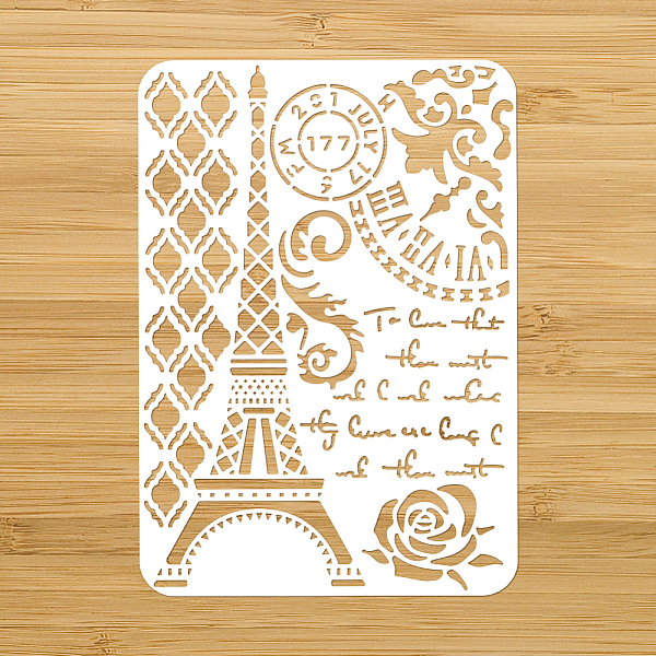 

PandaHall PET Hollow Out Drawing Painting Stencils, for DIY Scrapbook, Photo Album, Mixed Shapes, 297x210mm Plastic Mixed Shapes