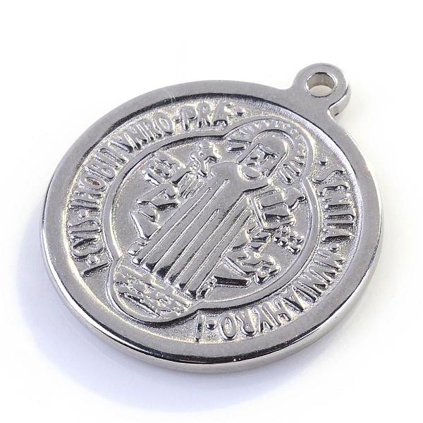 

PandaHall 304 Stainless Steel Pendants, Two-Sided Flat Round with San Benito, Stainless Steel Color, 29x25.5x2mm, Hole: 2mm 304 Stainless...
