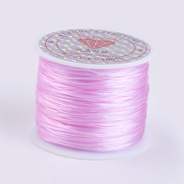 

PandaHall Flat Elastic Crystal String, Elastic Beading Thread, for Stretch Bracelet Making, Pearl Pink, 0.5mm, about 49.21 yards(45m)/roll...