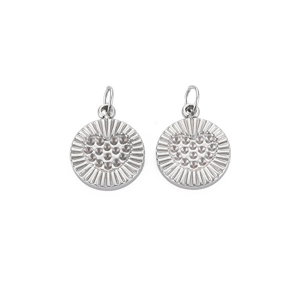 

PandaHall 304 Stainless Steel Pendant Rhinestone Settings, with Jump Rings, Flat Round, Flat Round, Stainless Steel Color, Fit For 1mm...