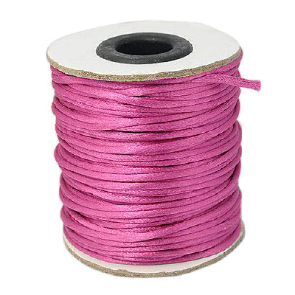 

PandaHall Nylon Rattail Satin Cord, Beading String, for Chinese Knotting, Jewelry Making, Medium Violet Red, 2mm, about 50yards/roll(150...