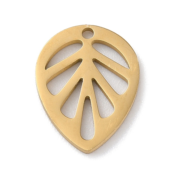 

PandaHall 304 Stainless Steel Pendants, Laser Cut, Leaf, Golden, 12.5x9.5x1mm, Hole: 1mm 304 Stainless Steel Leaf