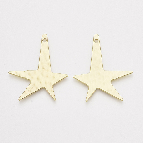 

PandaHall Alloy Pendants, Star, Light Gold, 44x37x1.5mm, Hole: 2mm Alloy Star
