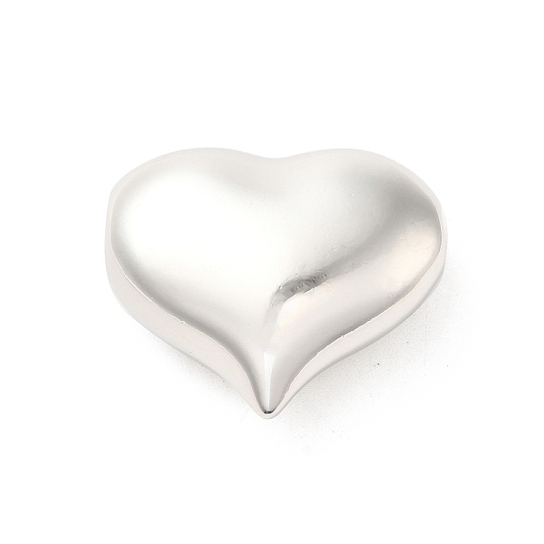 

PandaHall Brass Beads, Heart, Platinum, 26x30x12mm, Hole: 3mm Brass Heart