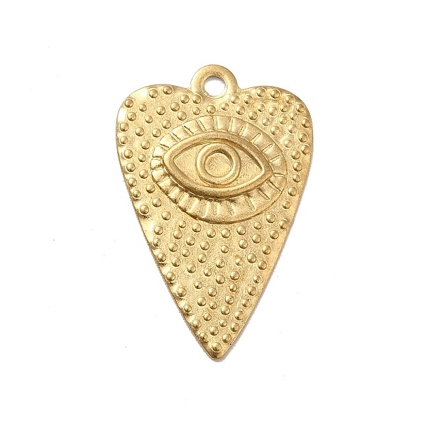 

PandaHall Brass Pendant Cabochon Settings, Heart with Eye Pattern, Golden, Tray: 2mm, 25x16x1.5mm, Hole: 1.6mm Brass Heart