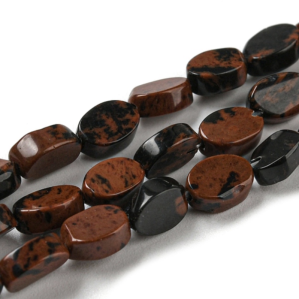 

PandaHall Natural Mahogany Obsidian Beads Strands, Flat Oval, 6~6.5x4~4.5x2.5mm, Hole: 0.6mm, about 64pcs/strand, 15.94''(40.5cm) Mahogany...