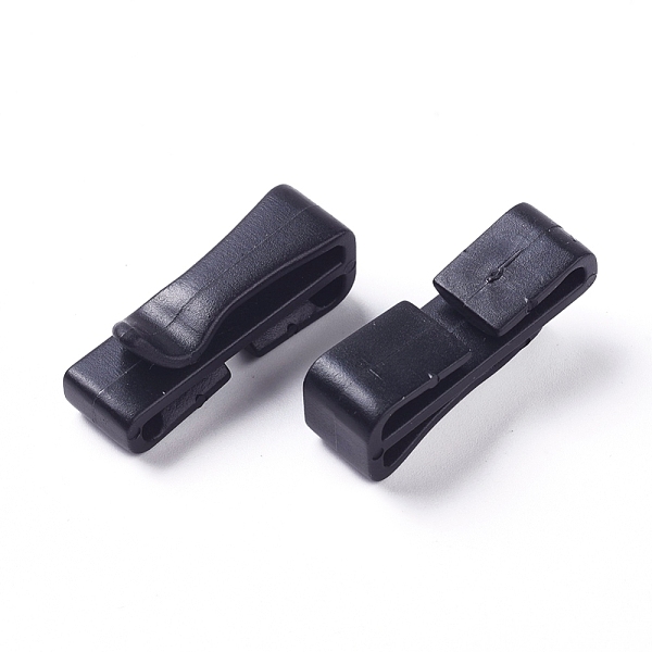 

PandaHall Plastic Webbing Ending Clips, Quick Slip Keeper Connect Buckles, for Backpack Adjusting Strap, Black, 30.5x9.3x12mm, Hole...