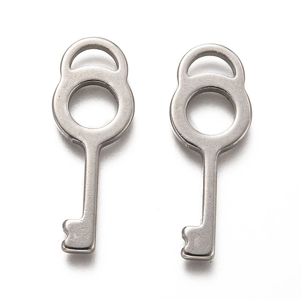 

PandaHall 201 Stainless Steel Pendants, Key, Stainless Steel Color, 32x12x2mm, Hole: 6.5x2.5mm 201 Stainless Steel Key