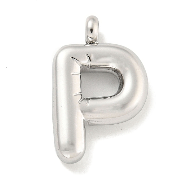 

PandaHall 304 Stainless Steel Pendants, Letter Charm, Stainless Steel Color, Letter P, 25x15.5x5.5mm, Hole: 3mm 304 Stainless Steel Letter P
