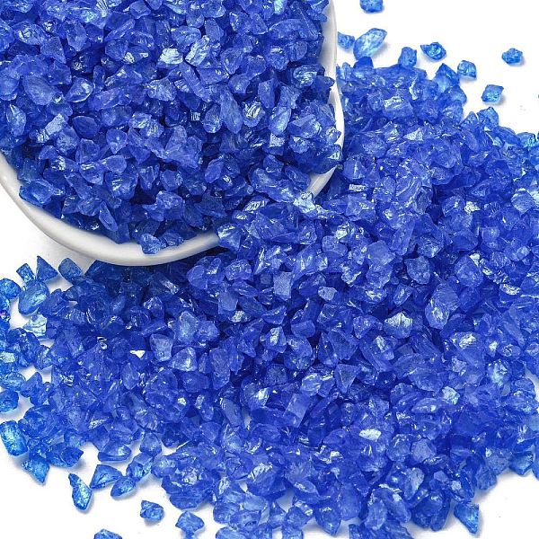 

PandaHall Luminous Crushed Glass Craft, Irregular Glass Chips, for DIY Vase Filler Garden Decoration, Medium Blue, 4.5~11.5x1.5~3x2.5mm...
