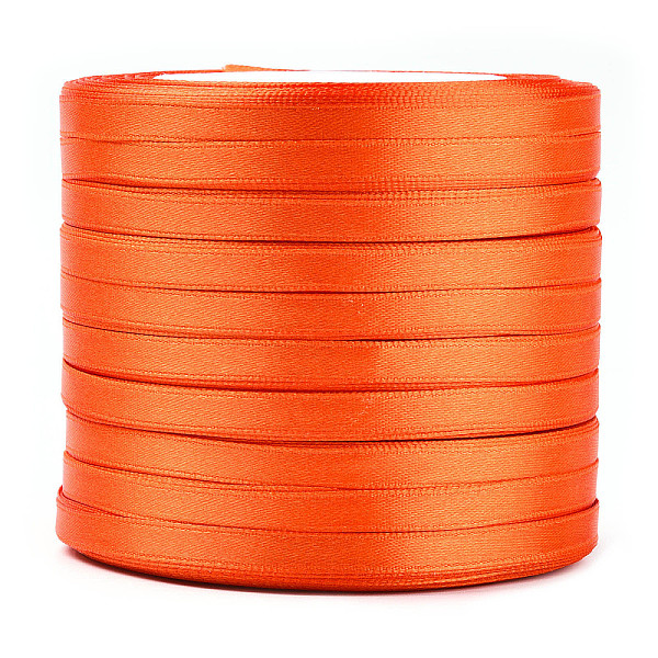 

PandaHall High Dense Single Face Satin Ribbon, Polyester Ribbons, Tomato, 1/4 inch(6~7mm), about 25yards/roll, 10rolls/group, about..., Red