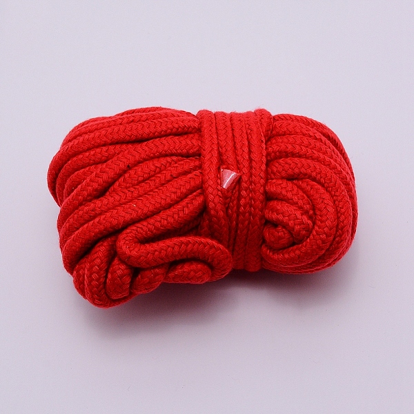 

PandaHall Cotton String Threads, Red, 8mm, 10m/Bundle Cotton Red