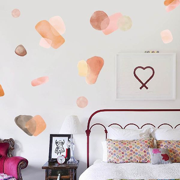 

PandaHall PVC Wall Stickers, Wall Decoration, Geometric, 900x390mm, 2pcs/set PVC Mixed Shapes