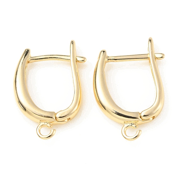 

PandaHall Brass Hoop Earring Finding, Latch Back, Light Gold, 18.5x14x3.5mm, Hole: 1.8mm, Pin: 0.9mm Brass
