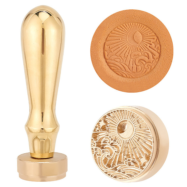 

PandaHall PH Pottery Stamps for Clay, 1 Inch Sun Clay Stamp Golden Brass Pottery Tool Initial Ceramic Stamp Soap Stamp Imprints in Clay...