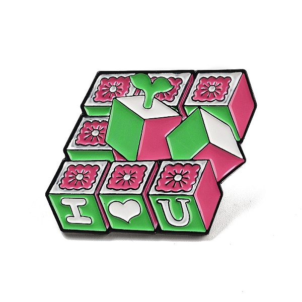 

PandaHall Alloy Enamel Brooch, for Backpack Clothes, Cube, 25x31x1.5mm Alloy+Enamel Cube