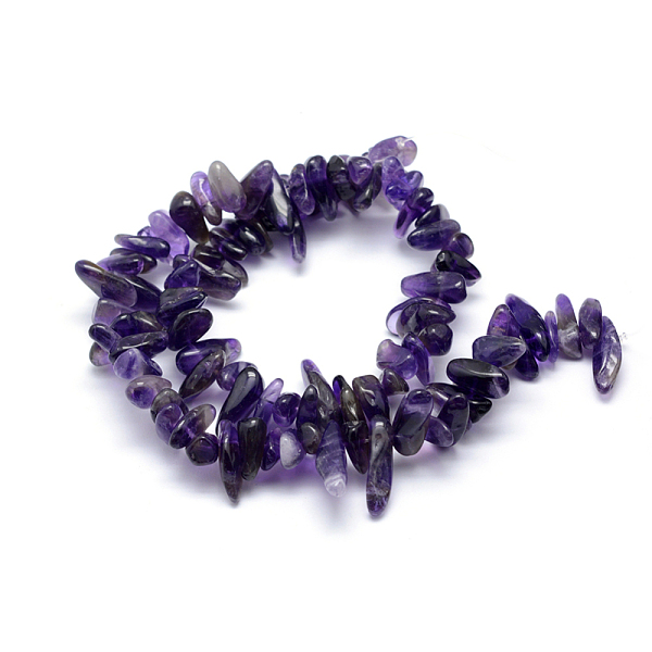 

PandaHall Natural Amethyst Beads Strands, Chip, 12~18x5~8mm, Hole: 1mm, 15.3 inch(39cm) Amethyst Chip