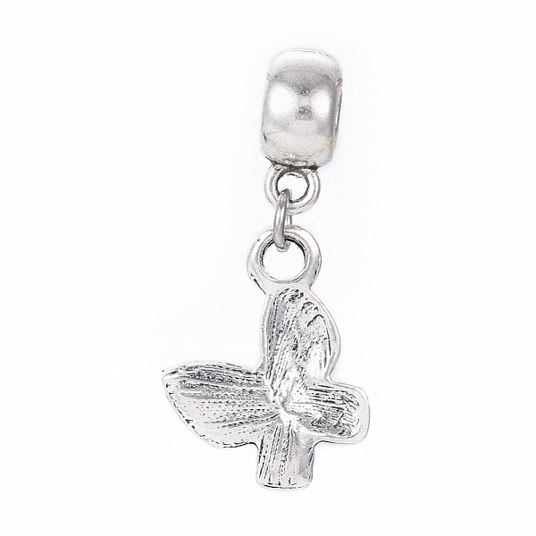 

PandaHall Tibetan Style Alloy European Dangle Charms, with Enamel, Large Hole Pendants, Butterfly, Blue, Antique Silver, 30mm, Hole: 4.5mm...
