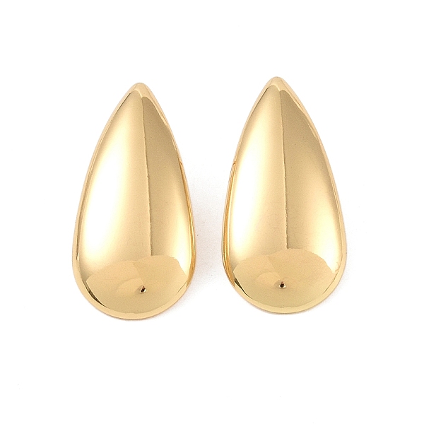 

PandaHall Teardrop 304 Stainless Steel Stud Earrings for Women, Golden, 37x18mm 304 Stainless Steel Teardrop