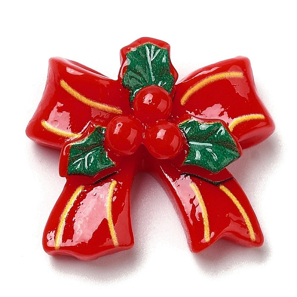 

PandaHall Christmas Theme Opaque Resin Cabochons, for Jewelry Making, Bowknot, 22x25x9mm Resin Bowknot Red