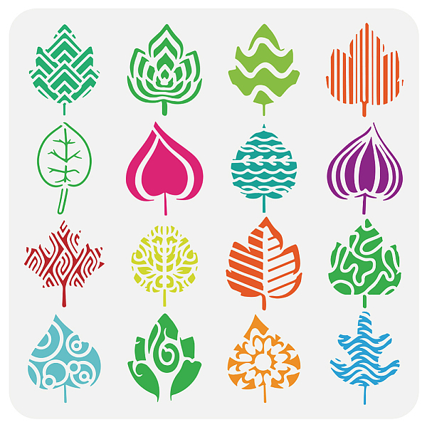 

PandaHall FINGERINSPIRE Leaves Stencil for Painting 11.8x11.8 inch Abstract Leaves Painting Stencil Reusable Leaves Plant Stencil Leaf...