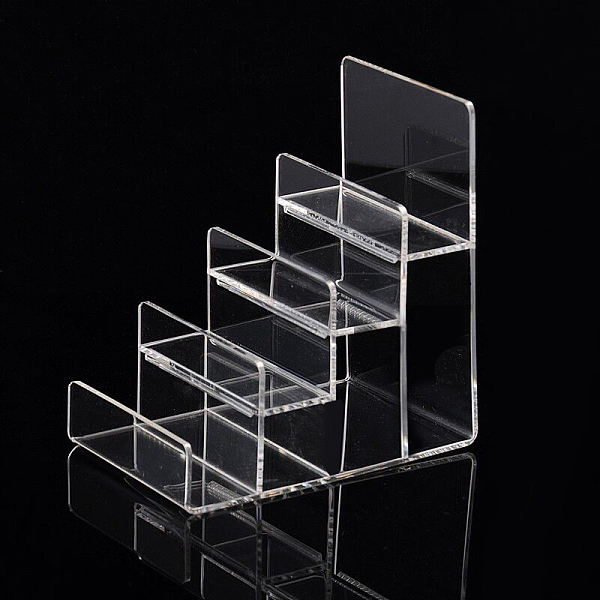 

PandaHall Organic Glass Jewelry Displays, Clear, 155x100x150mm Organic Glass Clear