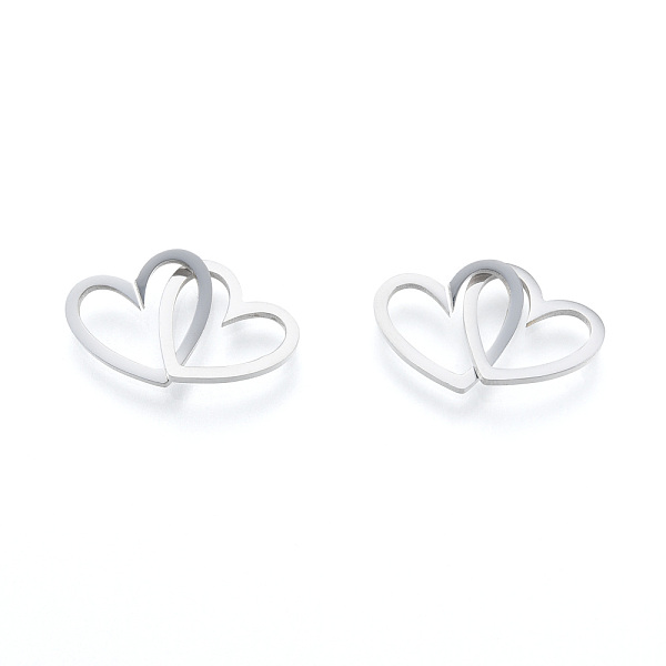

PandaHall 201 Stainless Steel Linking Rings, Quick Link Connectors, Heart, Stainless Steel Color, 21mm 201 Stainless Steel Heart