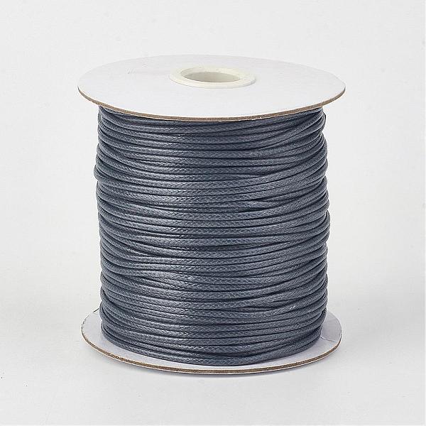 

PandaHall Eco-Friendly Korean Waxed Polyester Cord, Slate Gray, 1mm, about 169.51~174.98 Yards(155~160m)/Roll Waxed Polyester Cord Round...