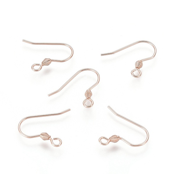 

PandaHall 304 Stainless Steel Earring Hooks, Ear Wire, with Horizontal Loop, Rose Gold, 17x18x2.4mm, Hole: 1.8mm, Pin: 0.7mm 304 Stainless...